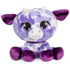 Purple and White Plush Cow Toy